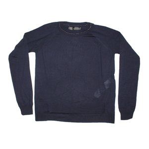 Authentic NWT Versace Women's Sweater Wool Navy Size Italy 40 $925 Retail